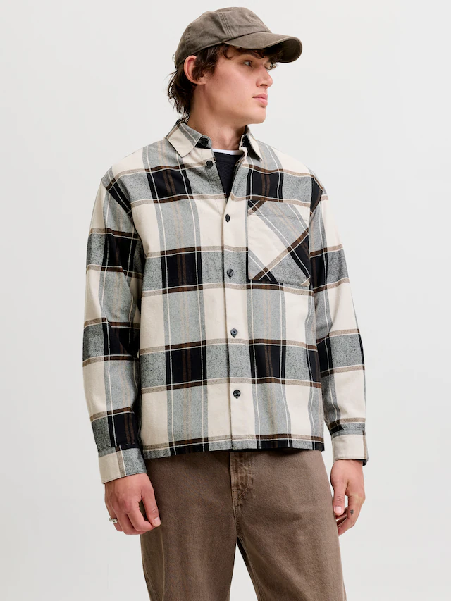 Jack & Jones Langarmhemd »JJEJACKSON OVERSHIRT LS SN« Baumwolle, relaxed fit