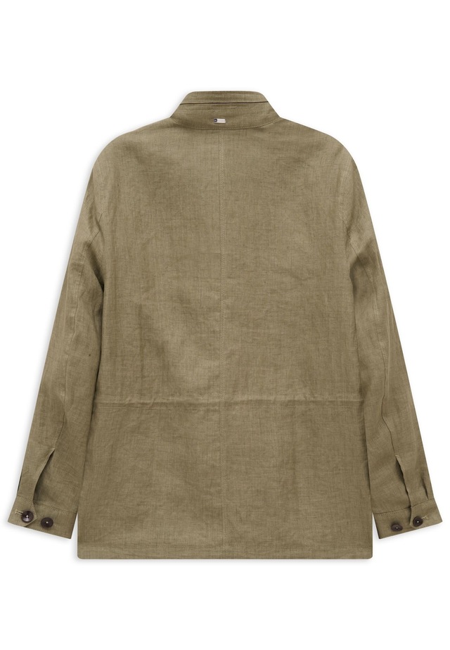 bugatti Kurzjacke »Regular Fit« Pure linen mit Stehkragen