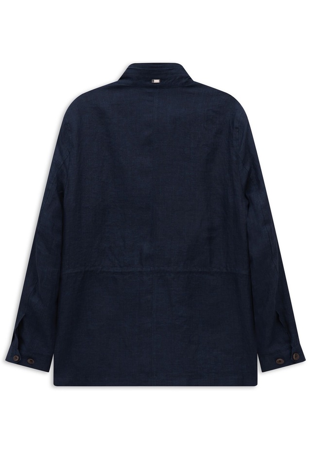 bugatti Kurzjacke »Regular Fit« Pure linen mit Stehkragen