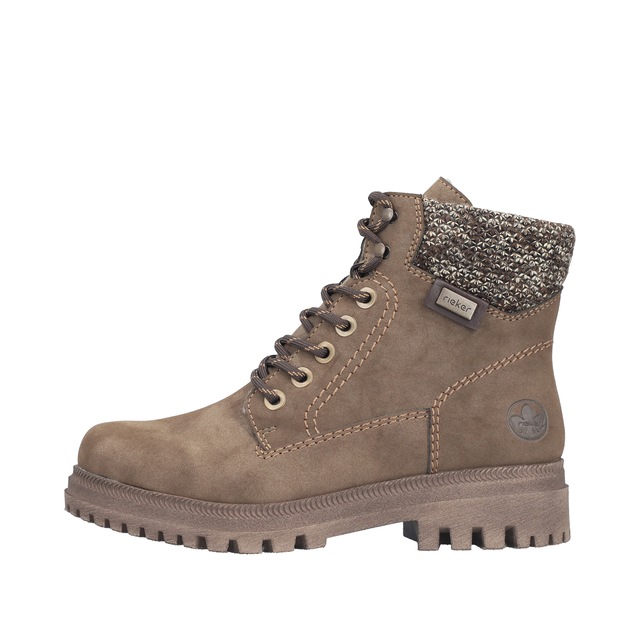 Rieker Winterboots Schnürboots, Schnürstiefelette mit Strickrand