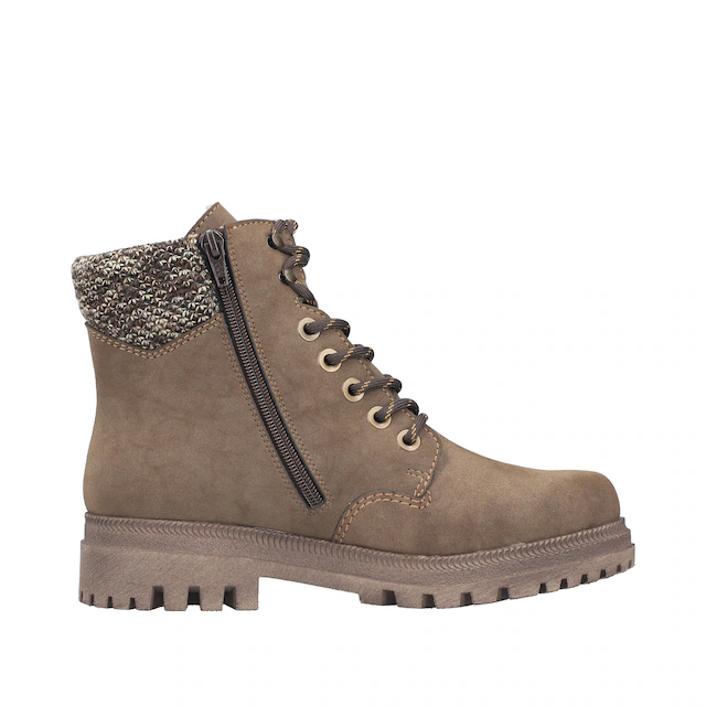 Rieker Winterboots Schnürboots, Schnürstiefelette mit Strickrand