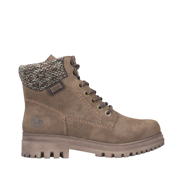 Rieker Winterboots Schnürboots, Schnürstiefelette mit Strickrand