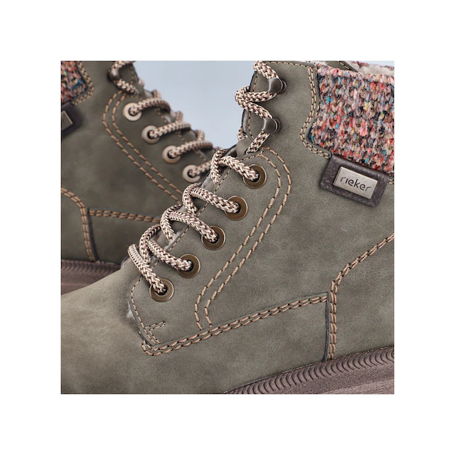 Rieker Winterboots Schnürboots, Schnürstiefelette mit Strickrand