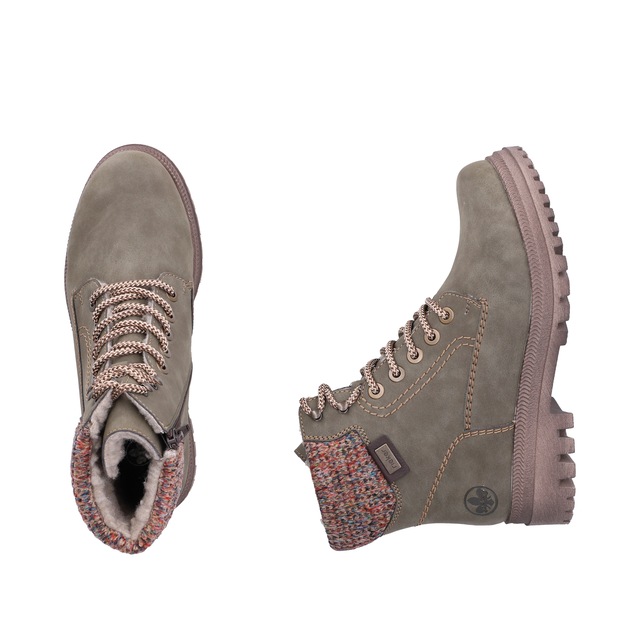 Rieker Winterboots Schnürboots, Schnürstiefelette mit Strickrand