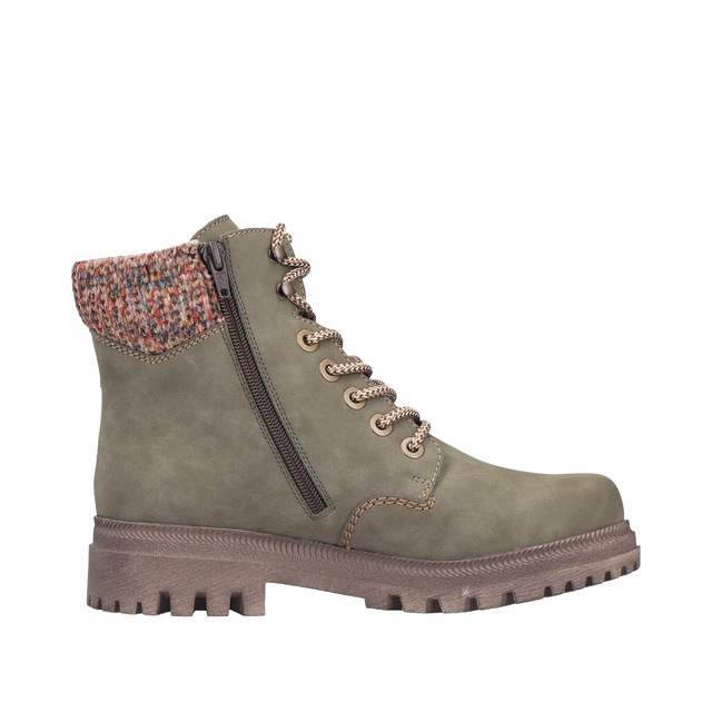 Rieker Winterboots Schnürboots, Schnürstiefelette mit Strickrand