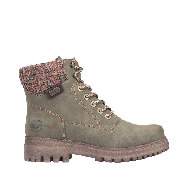 Rieker Winterboots Schnürboots, Schnürstiefelette mit Strickrand