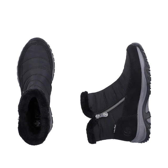 Rieker Winterboots Winterstiefelette, Snowboots mit Reißverschlüsse und Warmfutter