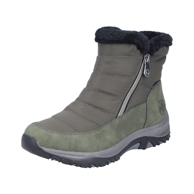 Rieker Winterboots Winterstiefelette, Snowboots mit Reißverschlüsse und Warmfutter