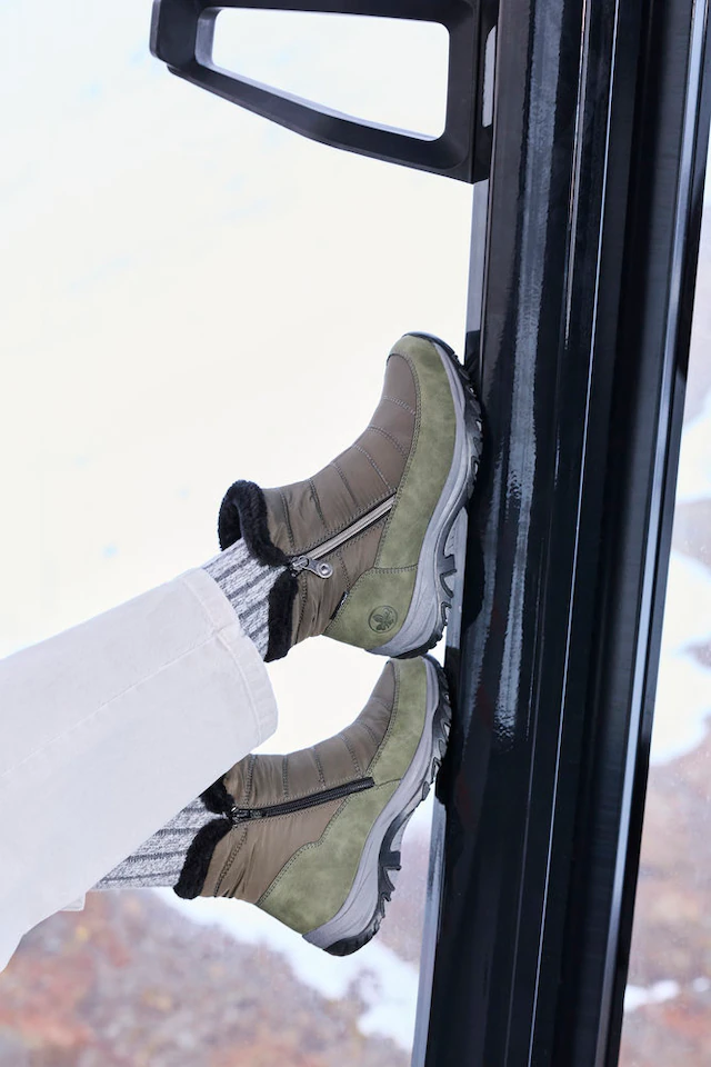 Rieker Winterboots Winterstiefelette, Snowboots mit Reißverschlüsse und Warmfutter