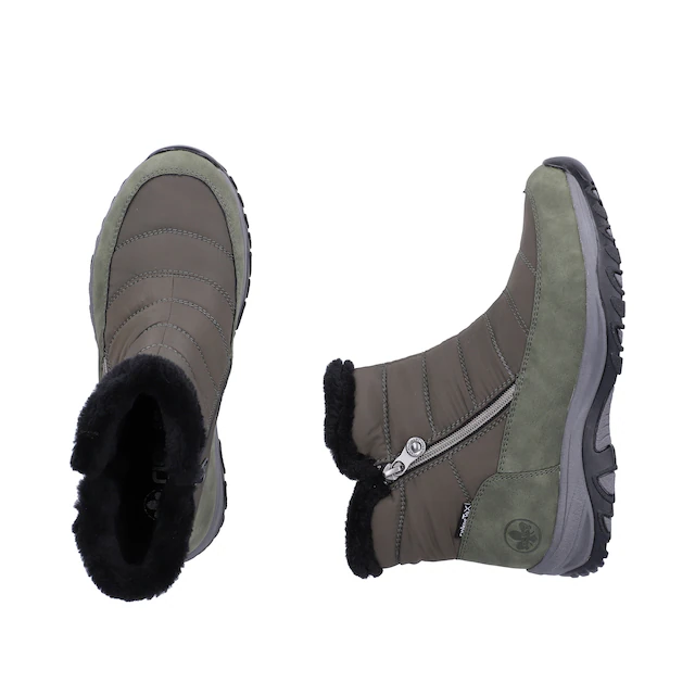 Rieker Winterboots Winterstiefelette, Snowboots mit Reißverschlüsse und Warmfutter