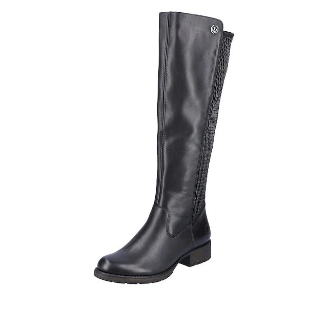 Rieker Stiefel Langschaftstiefel mit Stretch am Schaft, Blockabsatz