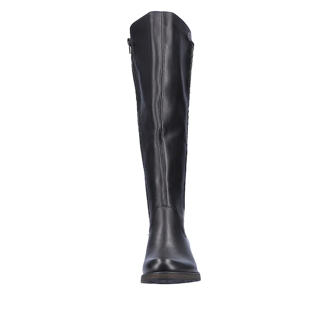 Rieker Stiefel Langschaftstiefel mit Stretch am Schaft, Blockabsatz