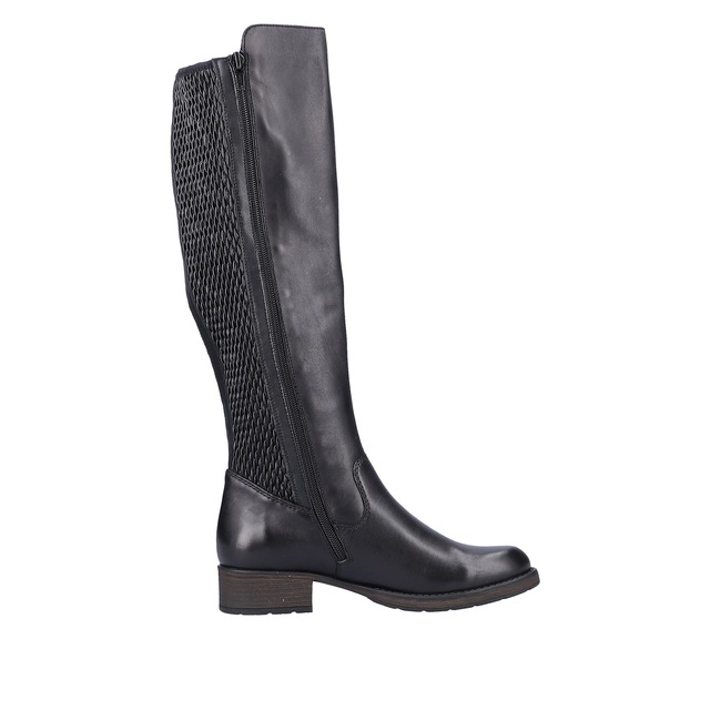 Rieker Stiefel Langschaftstiefel mit Stretch am Schaft, Blockabsatz