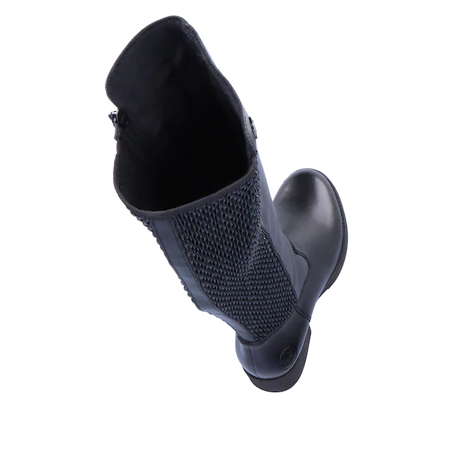 Rieker Stiefel Langschaftstiefel mit Stretch am Schaft, Blockabsatz