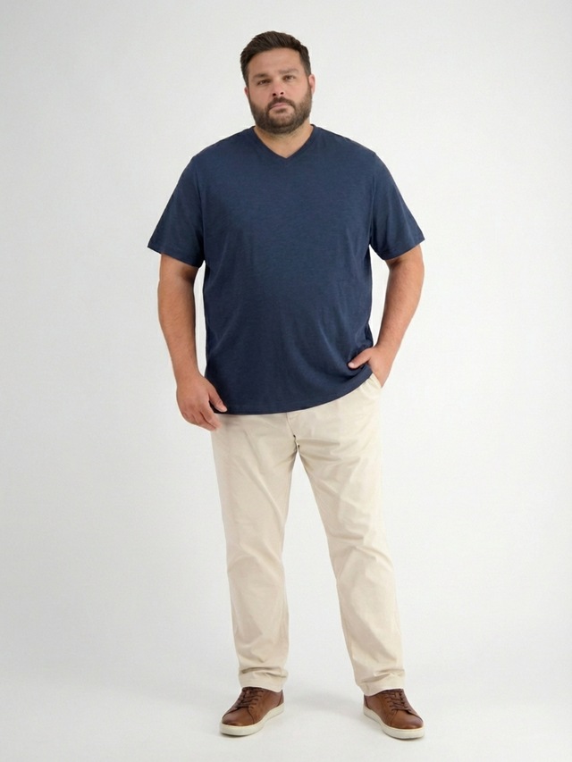 LERROS T-Shirt »T-Shirt mit Rundhalsausschnitt, grosse Größen« Herren T-Shirt Übergröße, 100% Baumwolle, Einfarbig, Kurzarm