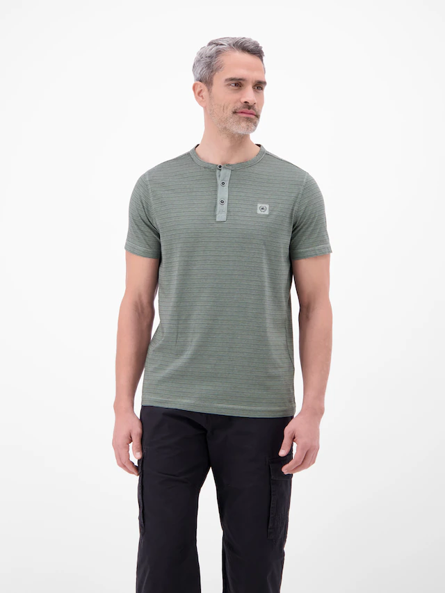LERROS T-Shirt »T-Shirt in Fineliner-Optik, Rundhalsausschnitt«