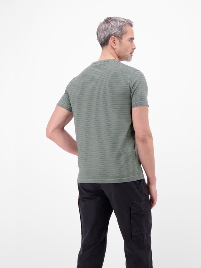 LERROS T-Shirt »T-Shirt in Fineliner-Optik, Rundhalsausschnitt«