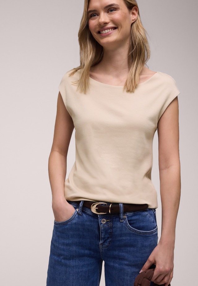 STREET ONE T-Shirt mit U-Boot-Ausschnitt