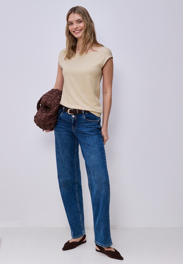 STREET ONE T-Shirt mit U-Boot-Ausschnitt