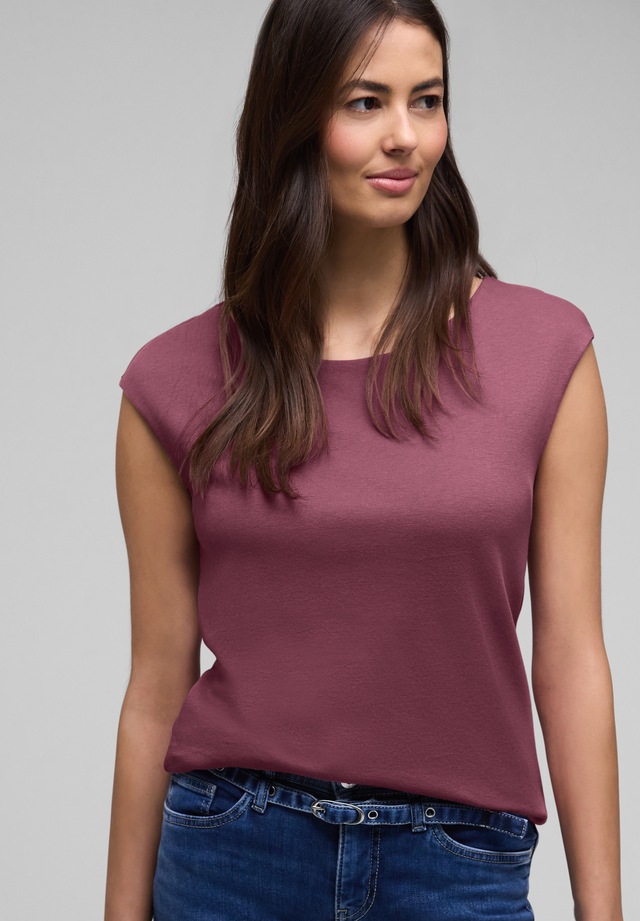 STREET ONE T-Shirt mit U-Boot-Ausschnitt