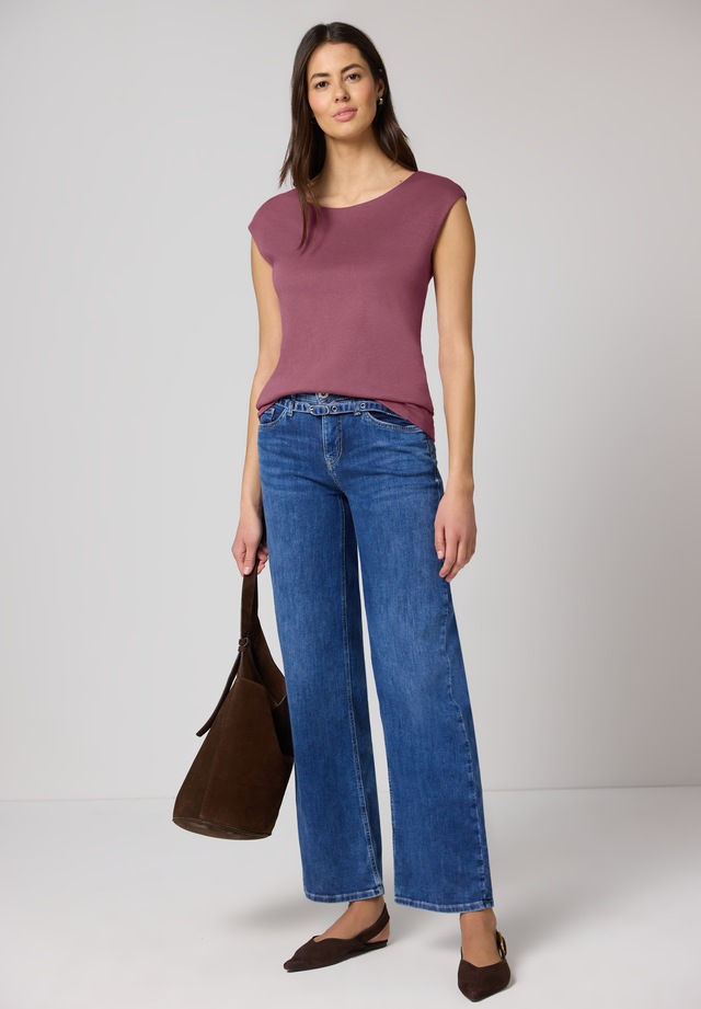 STREET ONE T-Shirt mit U-Boot-Ausschnitt