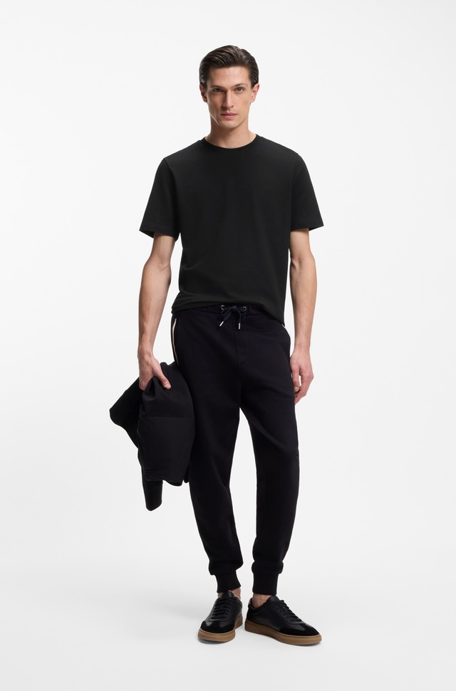 BOSS T-Shirt »Tiburt« mit Jacquard-Struktur, regular fit