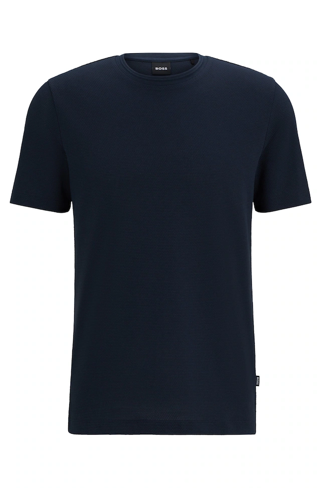 BOSS T-Shirt »Tiburt« mit Jacquard-Struktur, regular fit
