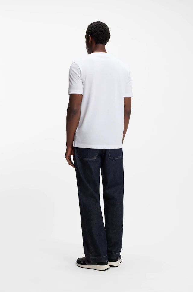 BOSS T-Shirt »Tiburt« mit Jacquard-Struktur, regular fit