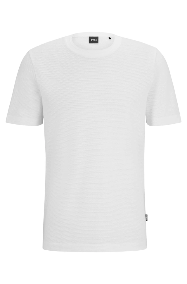 BOSS T-Shirt »Tiburt« mit Jacquard-Struktur, regular fit
