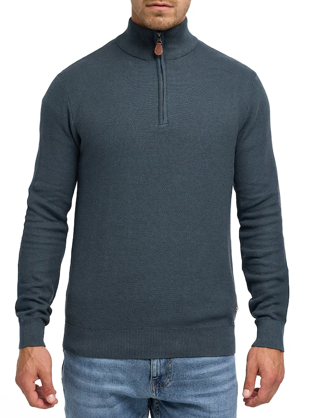 Indicode Troyer »INJexmon ½ Zip« Baumwolle, regular fit