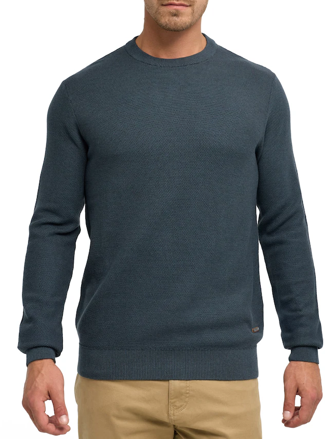 Indicode Rundhalspullover »INJexmon o-neck« Baumwolle, regular fit