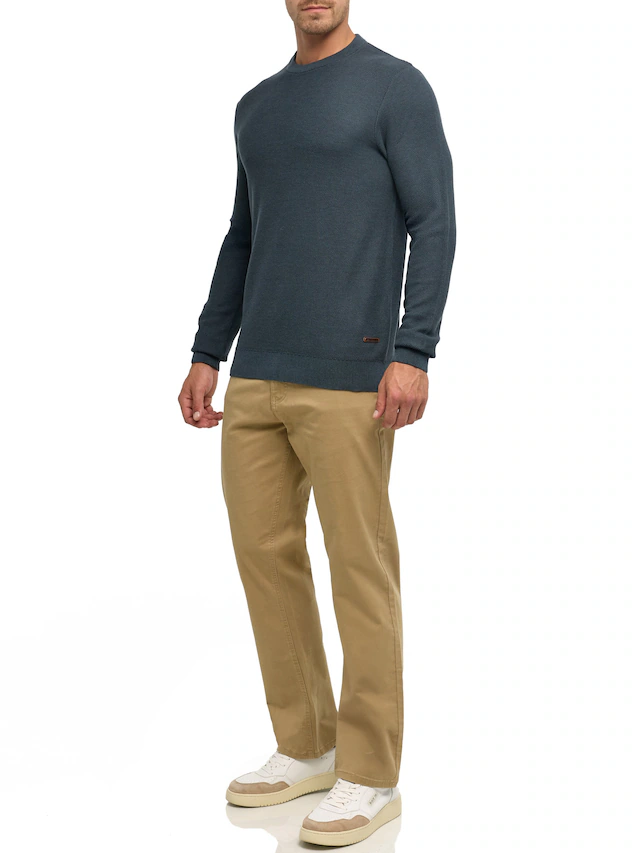 Indicode Rundhalspullover »INJexmon o-neck« Baumwolle, regular fit
