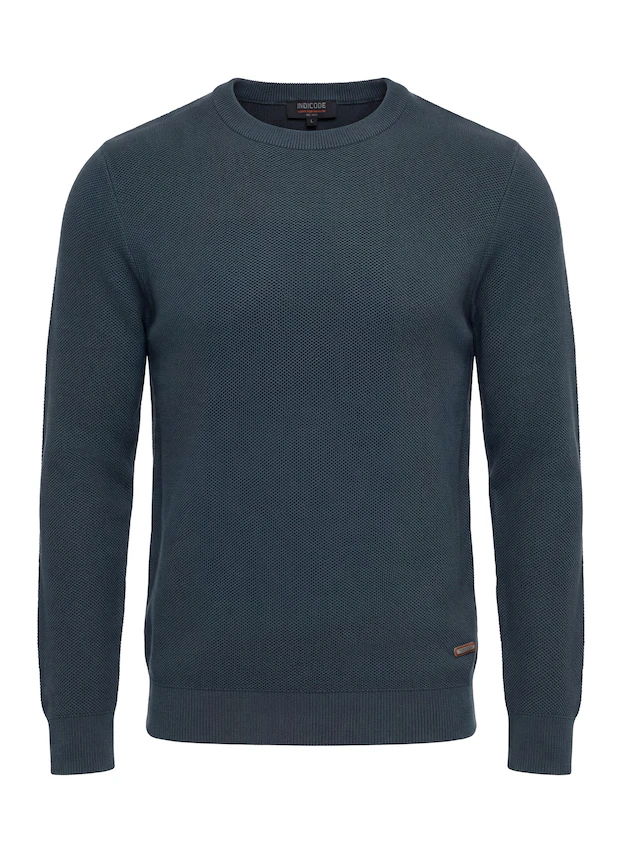 Indicode Rundhalspullover »INJexmon o-neck« Baumwolle, regular fit