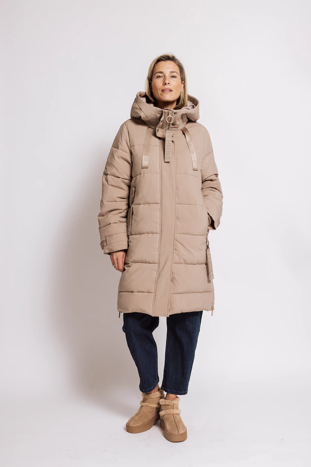 Zhrill Steppmantel »JEN« Winter-Mantel mit Kapuze und aus Lyocell und Polyamid, Casual Passform