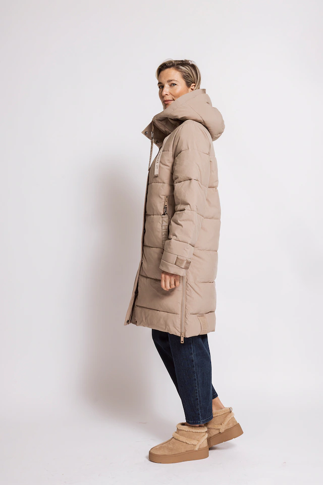 Zhrill Steppmantel »JEN« Winter-Mantel mit Kapuze und aus Lyocell und Polyamid, Casual Passform