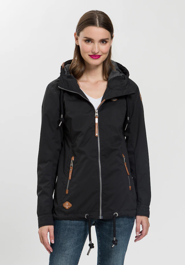 Ragwear Funktionsjacke »ZUZKA« mit Kapuze stylische Übergangs-Outdoor-Jacke Water repellent coating