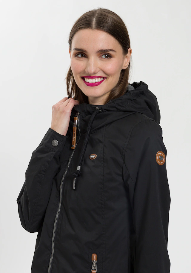 Ragwear Funktionsjacke »ZUZKA« mit Kapuze stylische Übergangs-Outdoor-Jacke Water repellent coating