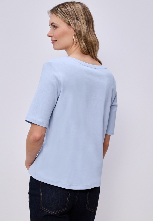 STREET ONE V-Shirt aus reiner Baumwolle