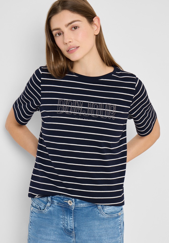 Cecil Print-Shirt mit U-Boot-Ausschnitt