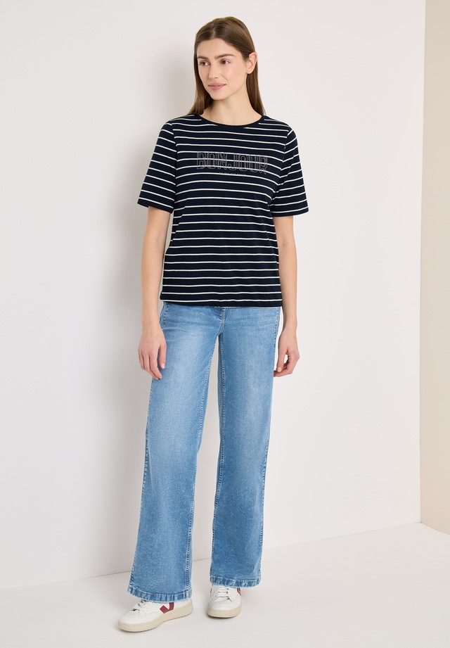 Cecil Print-Shirt mit U-Boot-Ausschnitt