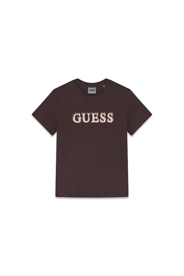 Guess T-Shirt »FAUSTA CN SS T-SHIRT« mit Logoschriftzug, Regular Fit