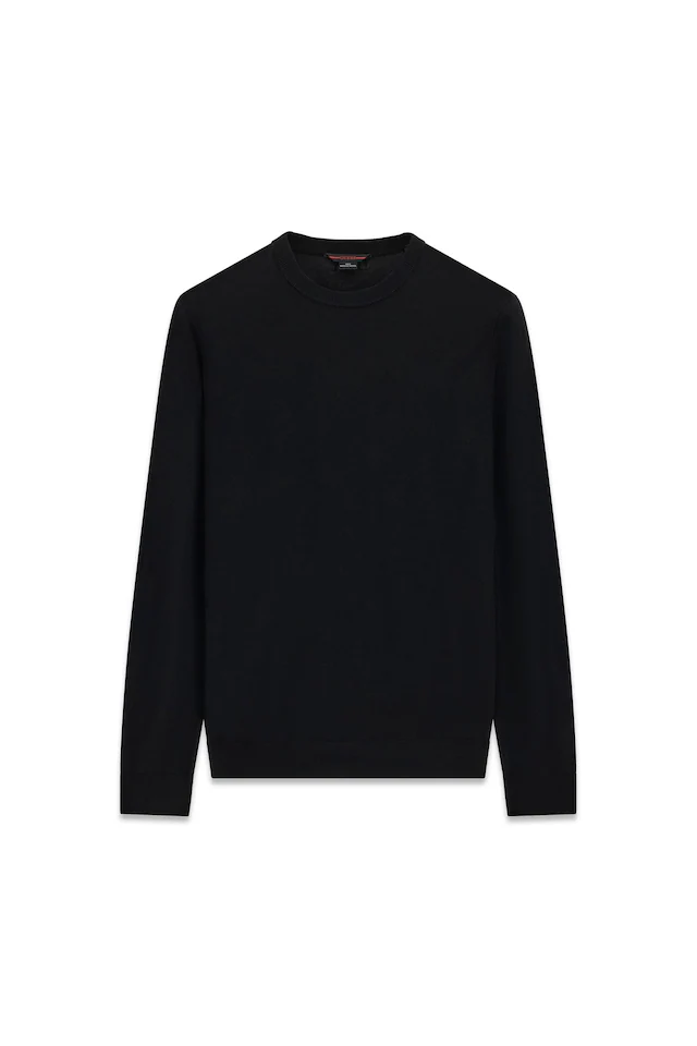 Guess Strickpullover reine Wolle, Regular Fit, Rundhalsausschnitt