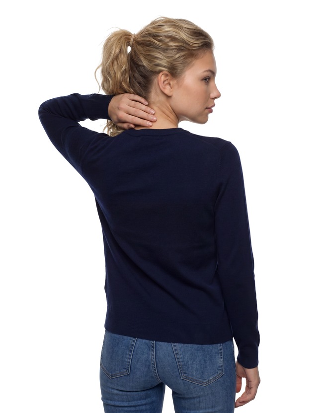 Guess Strickpullover reine Wolle, Regular Fit, Rundhalsausschnitt
