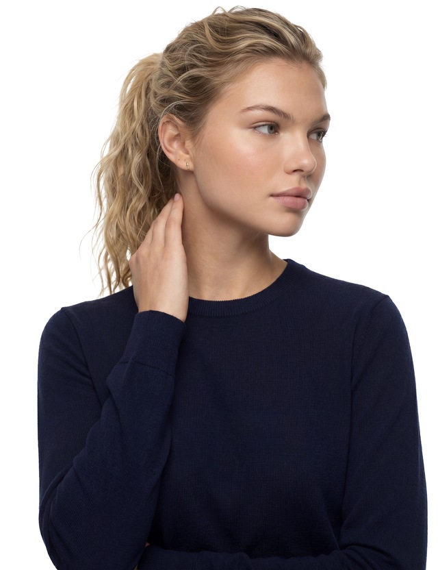 Guess Strickpullover reine Wolle, Regular Fit, Rundhalsausschnitt