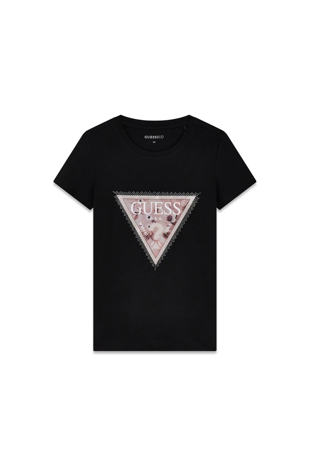 Guess T-Shirt »SS CN COSMOS CANVAS TRIANGLE T« mit Dreieckslogo, Slim Fit
