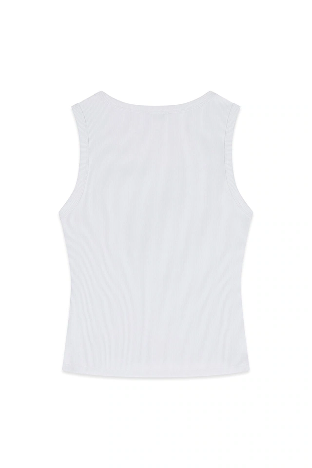Guess Ripptanktop »SL SAVINA TRIANGLE LOGO TANK« mit Schmucksteinbesatz