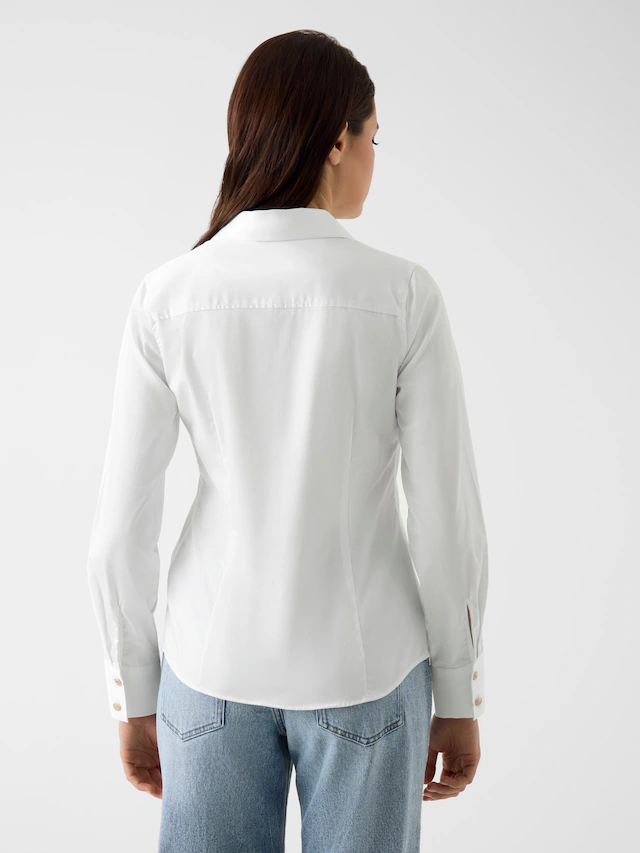 Guess Hemdbluse »NEW CATE SHIRT« mit Logostickerei, Slim Fit