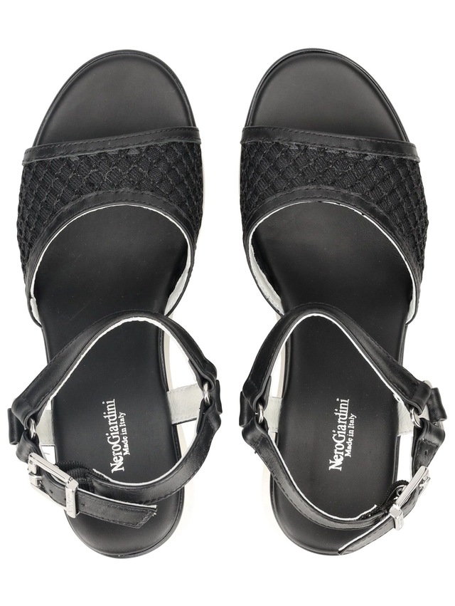 Nero Giardini Keilsandalette »Nero Giardini Sandalen Leder/Textil«