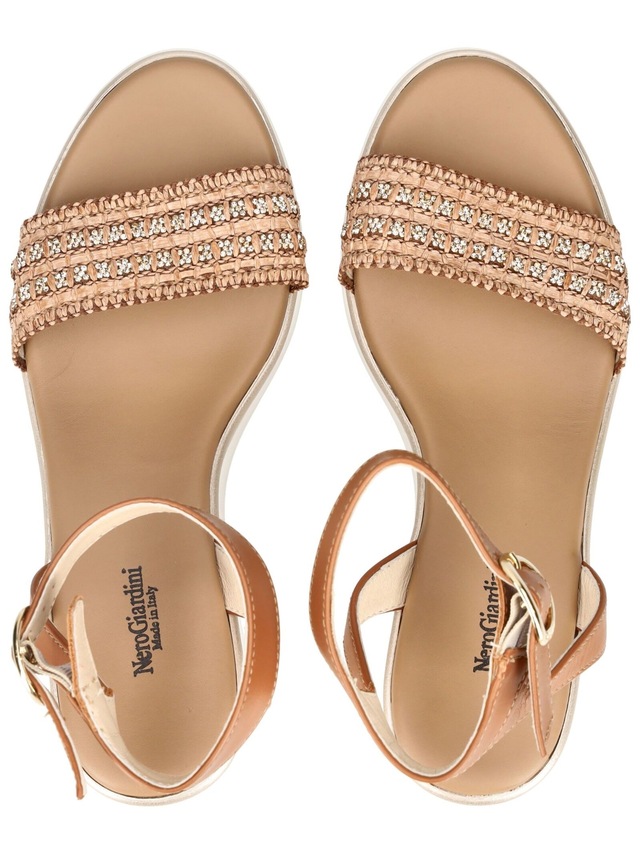 Nero Giardini Keilsandalette »Nero Giardini Sandalen Leder/Textil«