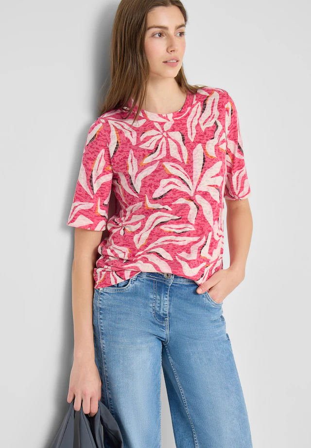 Cecil Rundhalsshirt mit Blumenprint